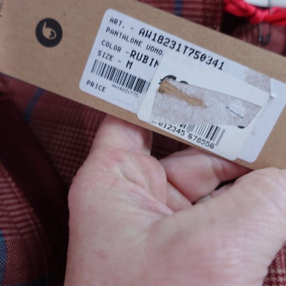 NWT NIU Women's Plaid Dress Pants Trousers Sz M Red Pleated Wool Blend Preppy - Picture 8 of 11